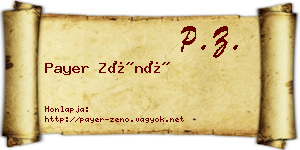 Payer Zénó névjegykártya